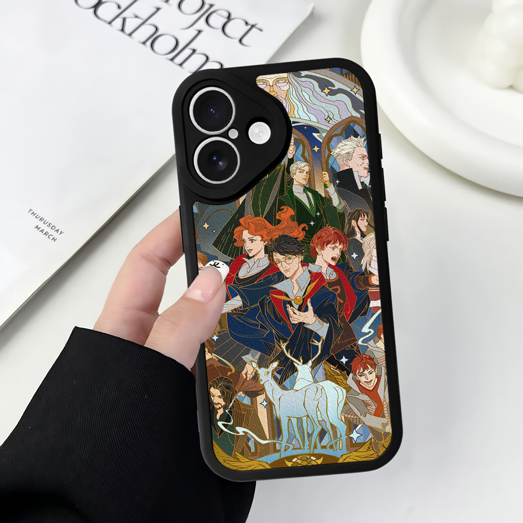（画像用） Harry Potter ハリー・ポッターシリーズ 【iPhone 16シリーズ対応】シリコンスマホケース（レザー調） 材質：シリコン